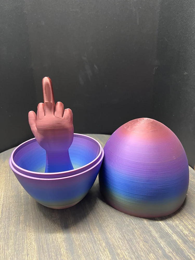 3D-Printed Easter Eggs-Surprise Middle Finger - tree - Codlins