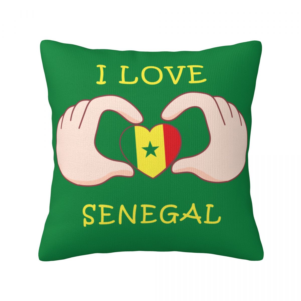 I Love Senegal Pillow Covers 18x18 Inch