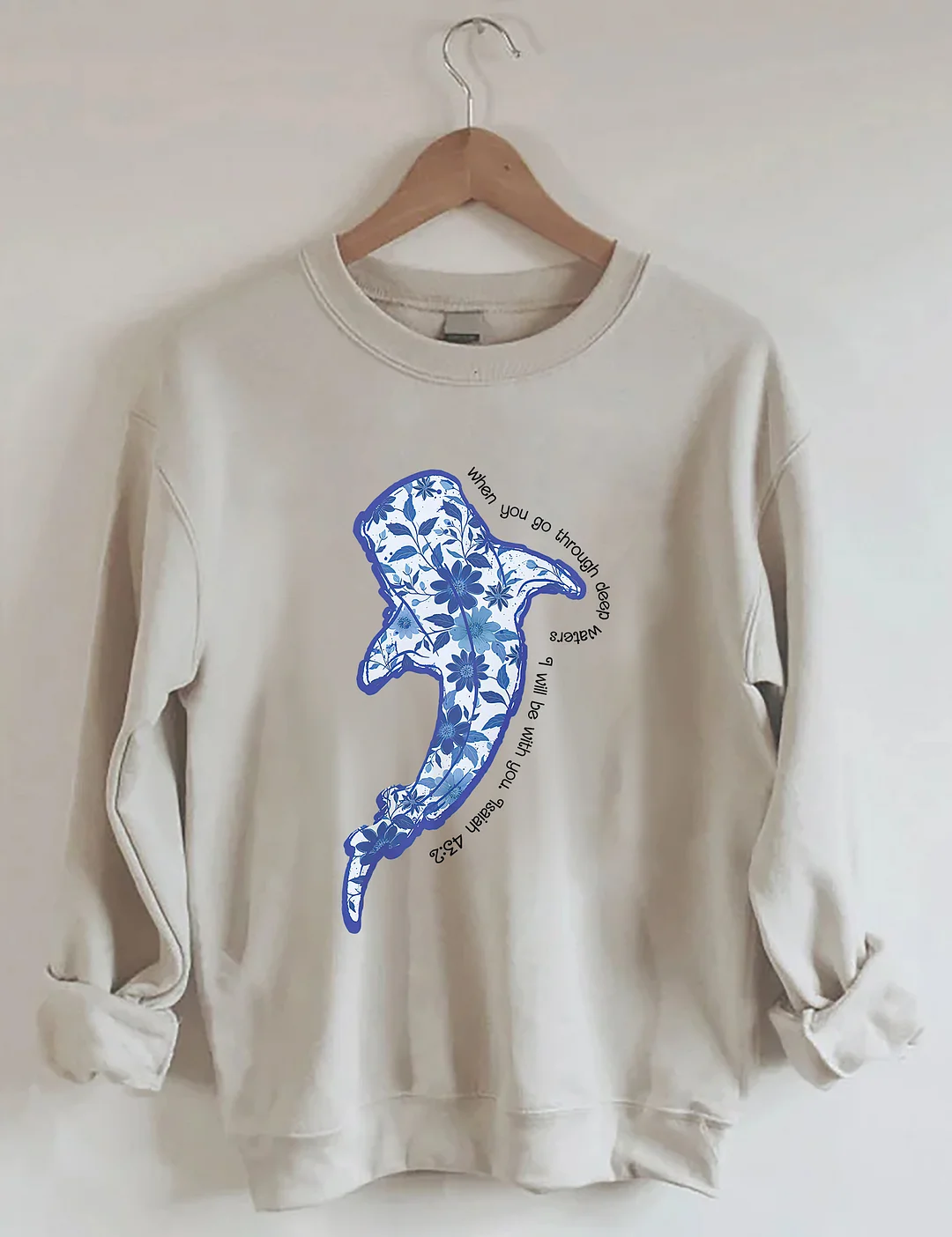 Vintage Whale Shark Floral Sweatshirt
