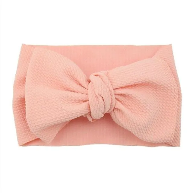 2019 Baby Accessories  Toddler Girls Boys Kids Baby Solid Bow Hairband Headband Stretch Turban Knot Head Wrap Kids Props Gifts