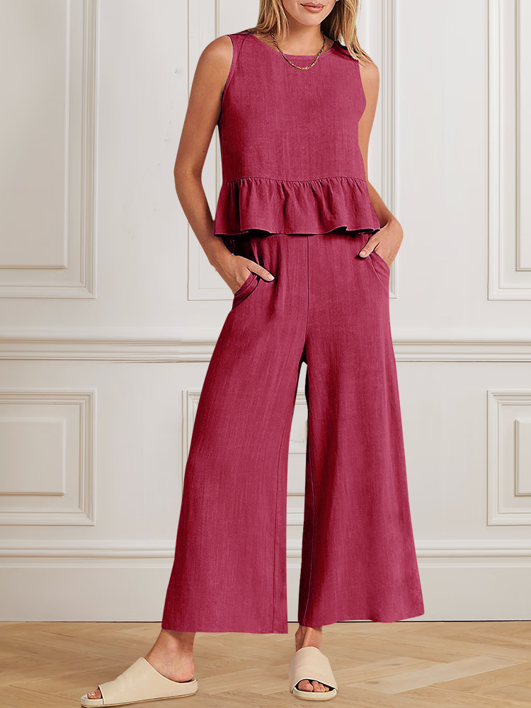 Rotimia Summer's new pleated casual two-piece set