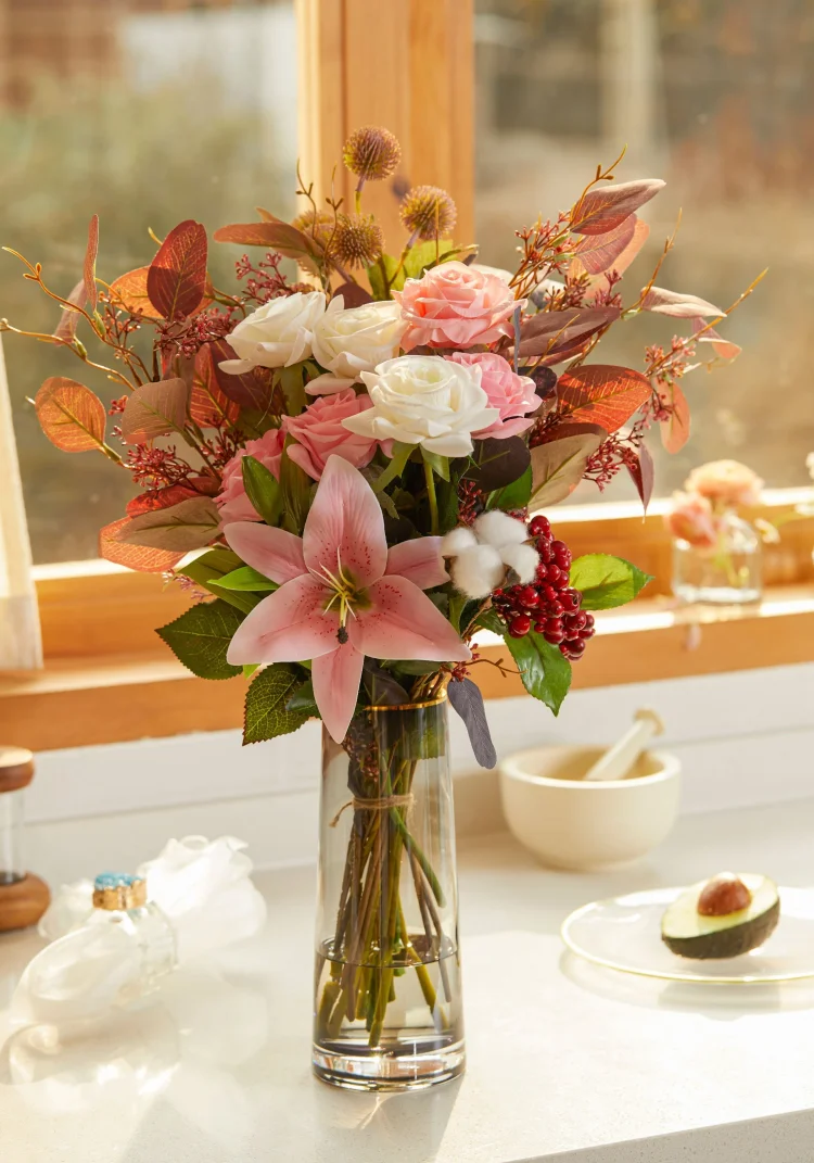 Phoebe | Real Touch Artificial Flowers Moisturizing Feel Fake Flowers Silk Flowers