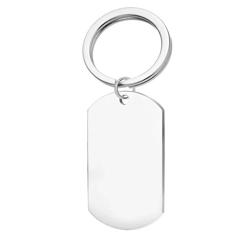Minimalist Geometric Stainless Steel Unisex Bag Pendant Keychain