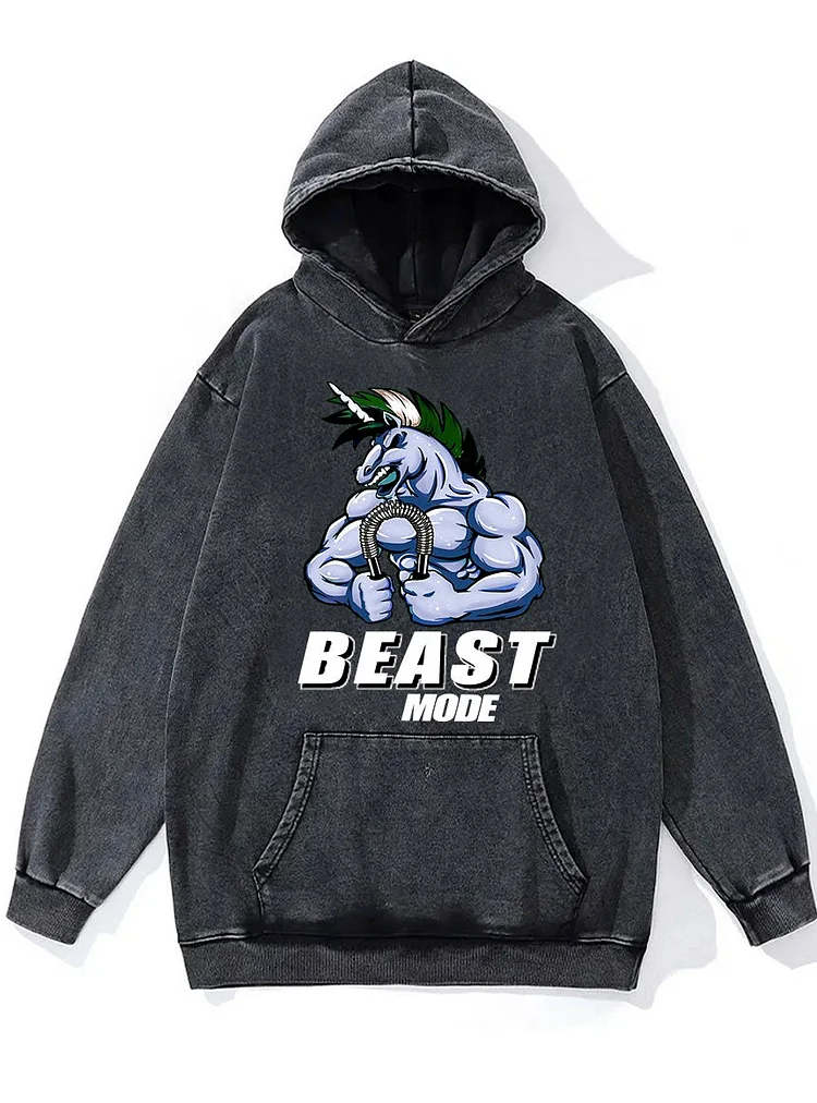 Beast Mode Washed Gym Hoodie