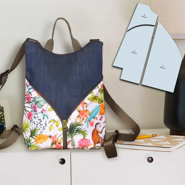 DIY Handmade Mini Backpack template With Tutorial