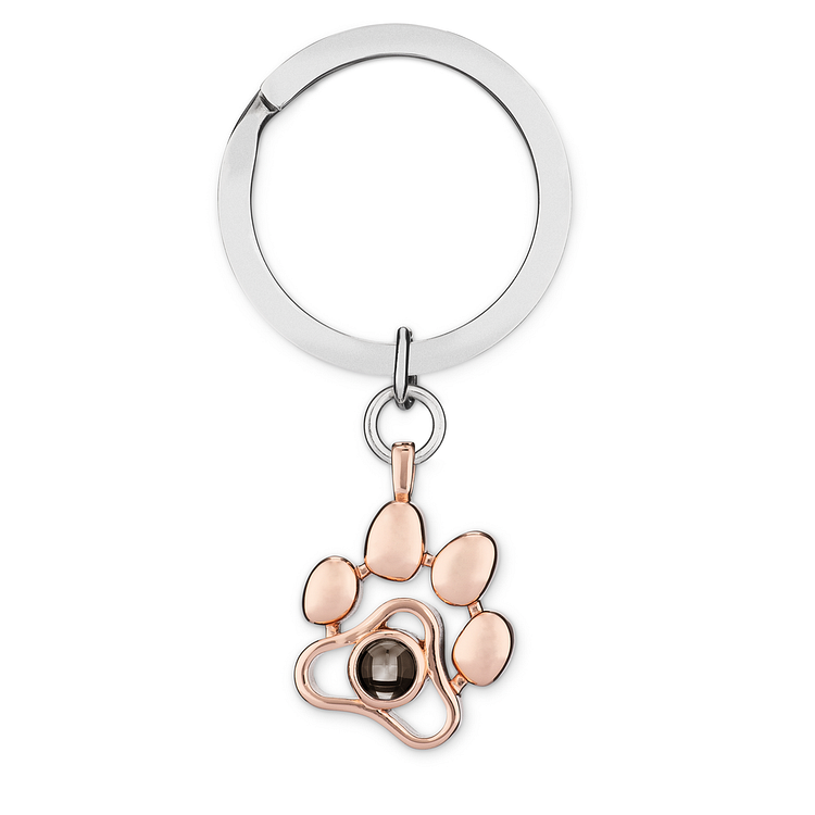 Paw Pendant Projection Keychain- I Love You in 100 Languages
