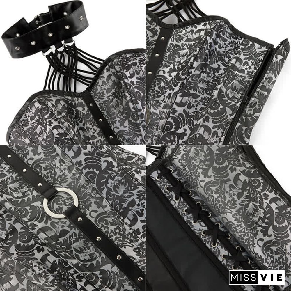 Gothic Steampunk Halter Corset Tops