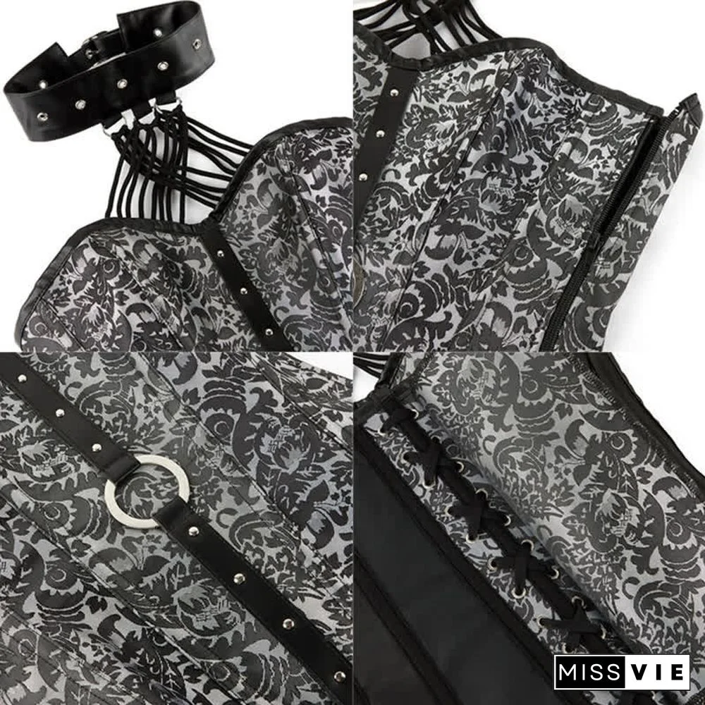 Gothic Steampunk Halter Corset Tops