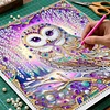 Framed Diamond Painting - Special Shaped - Owl (25x25cm)