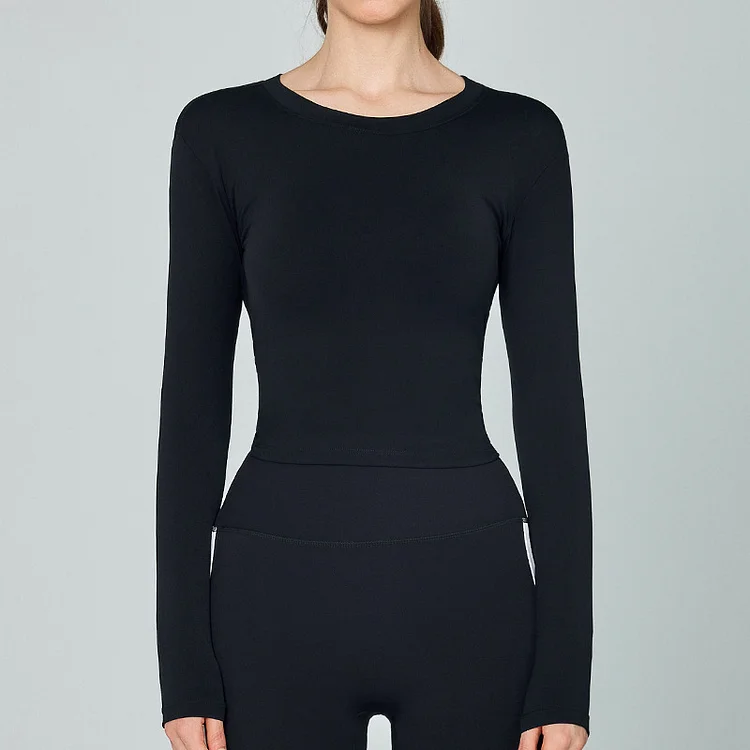 PASUXI Bulk Purchase Women's Long-Sleeved Yoga Tops with Chest Pads Sexy Back Design for Outdoor Running huanwei