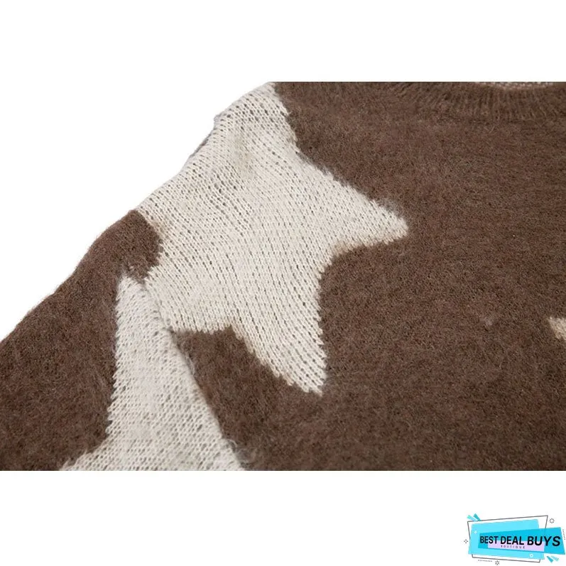 Hollow Out Star Design Pullover