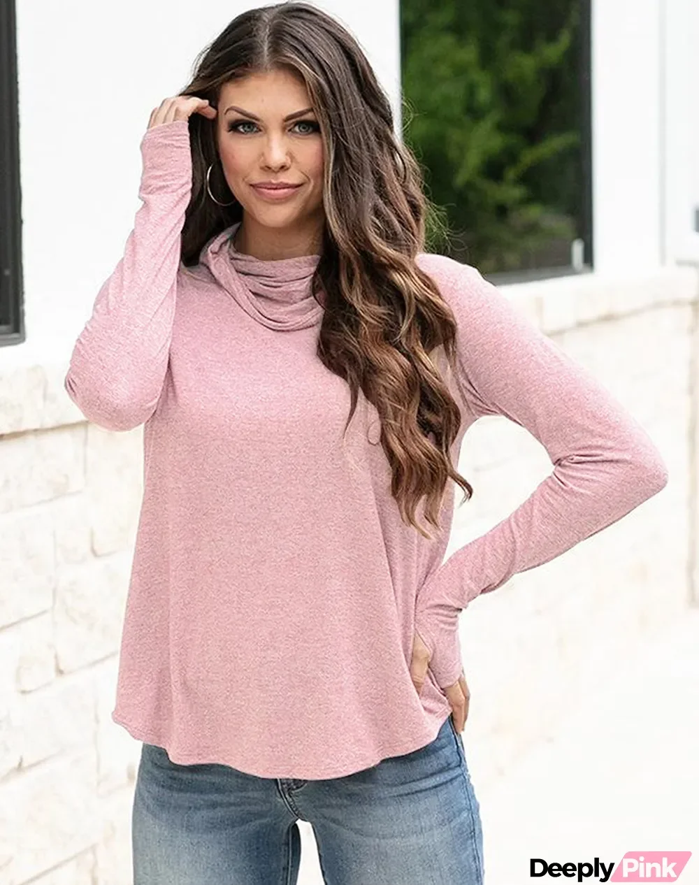 Spring Solid Color Loose Shirt with Face Cover