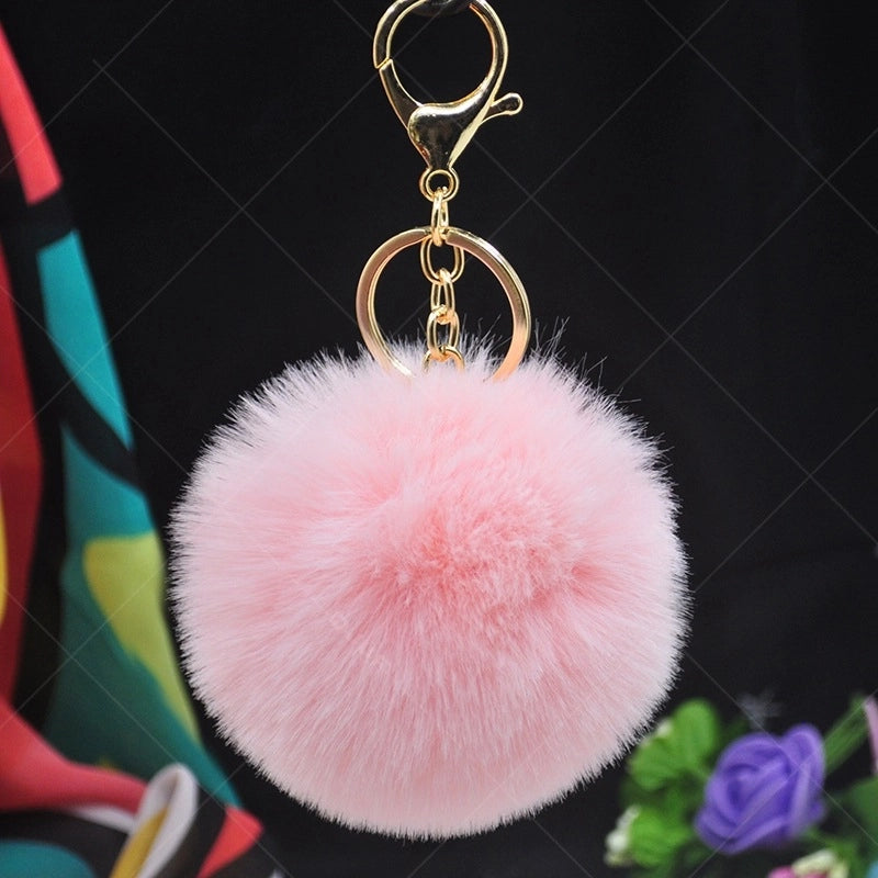 Cute Solid Color Alloy Cloth Women’s Keychain