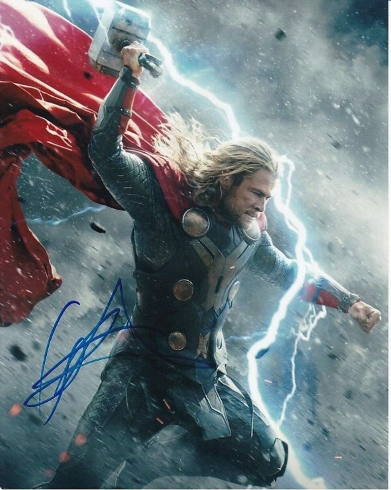 Chris hemsworth signed autographed thor 8x10 Photo Poster painting