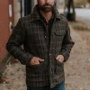 Men's Classic Plaid Insulated Wool Blend Jacket