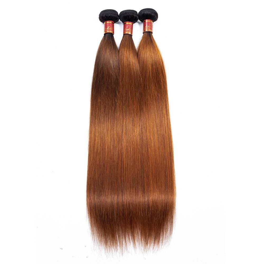Indian Ombre T1b/30 Virgin Straight 3 Bundles/pack