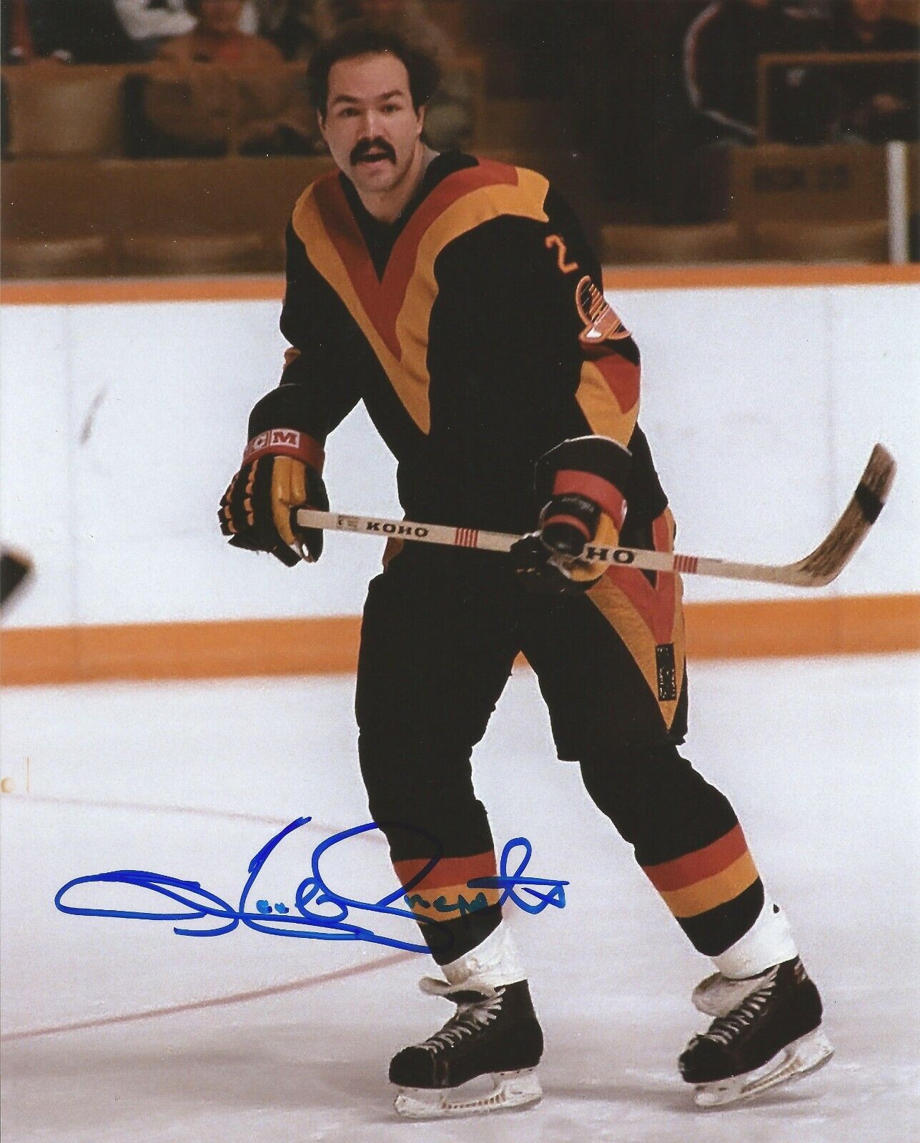 HAROLD SNEPSTS SIGNED VANCOUVER CANUCKS 8x10 Photo Poster painting with w/COA & PROOF