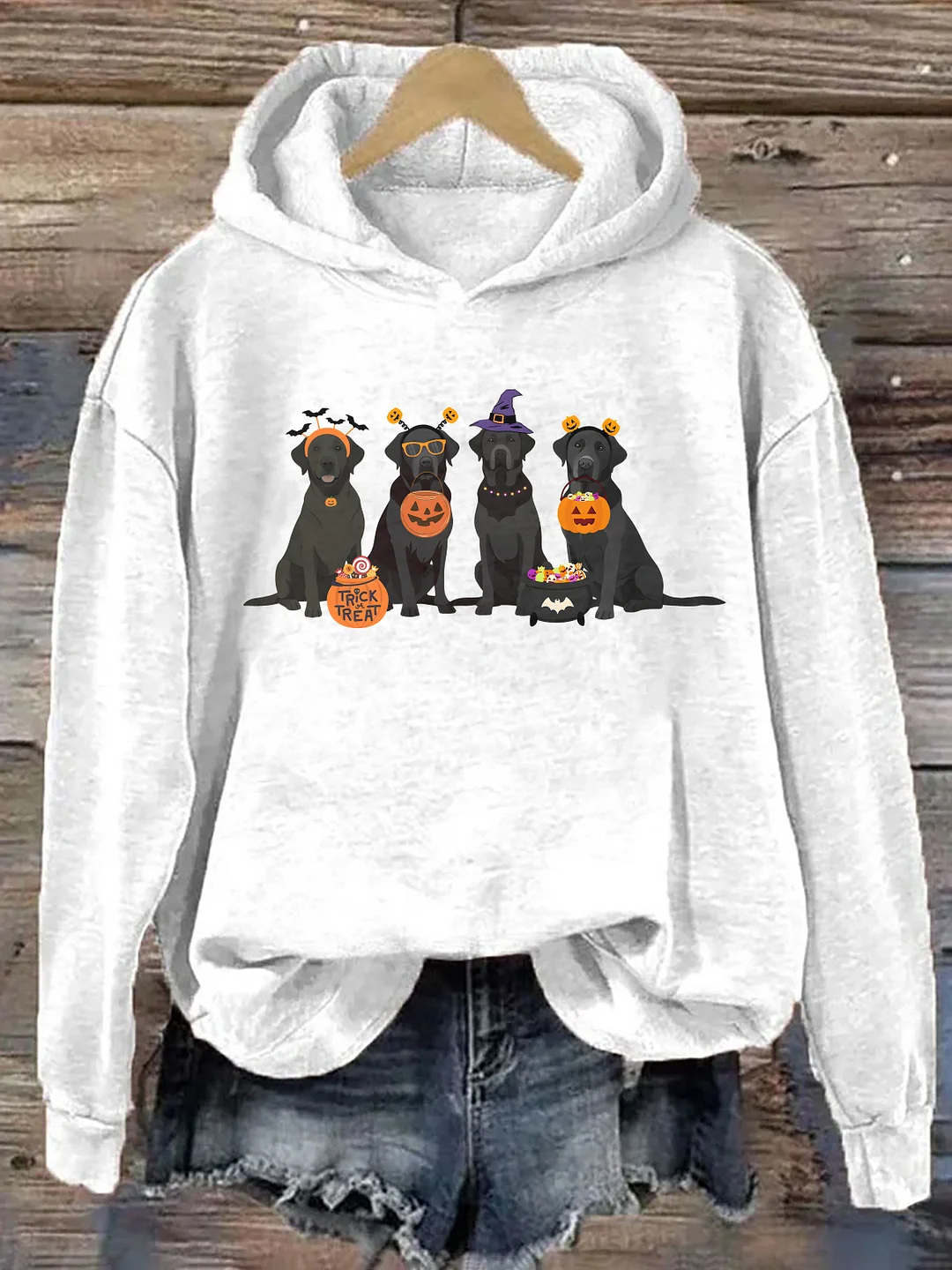 Halloween Black Lab Hoodie