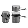 2Pcs Camping Cooking Pot Aluminum Alloy Backpacking Pot Gear for Trekking Hiking