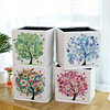 5D Diamond Painting Folding Storage Basket Box Embroidery Cross-stitch Picture Art Craft For Home Closet Cabinet Bedroom Toy Sundry Organizer (Season Tree)