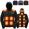 USB Electric Heated Hoodie with 17 Zones Heating Sweatshirt for Men Women Winter