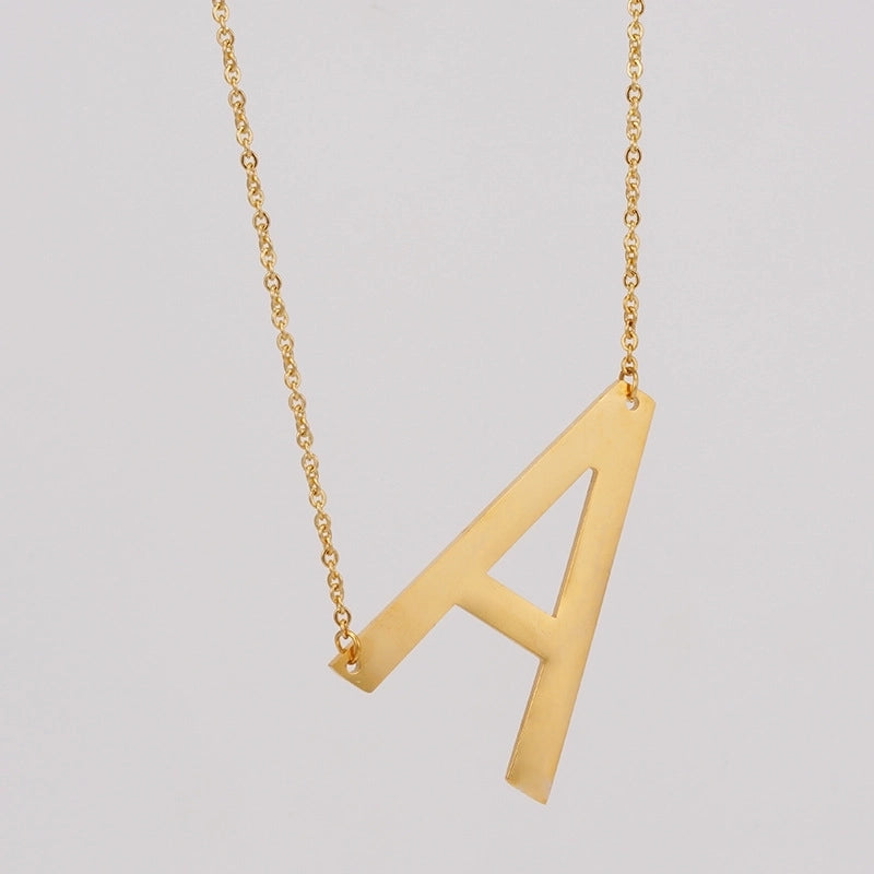 Minimalist Letter Stainless Steel Necklace Plating Stainless Steel Necklaces
