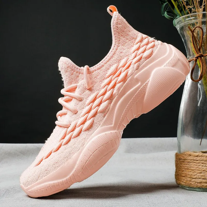 Woman Running Shoes Increasing 3.5CM High Heel Outdoors Breathable Mesh Sneakers Women Height Platform Breathable Sports Girl