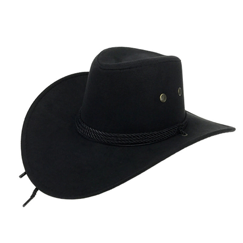 Western Denim Hat Men’s Double-sided Suede Large Brim Sun Hat Women’s Riding Hat Grassland United States