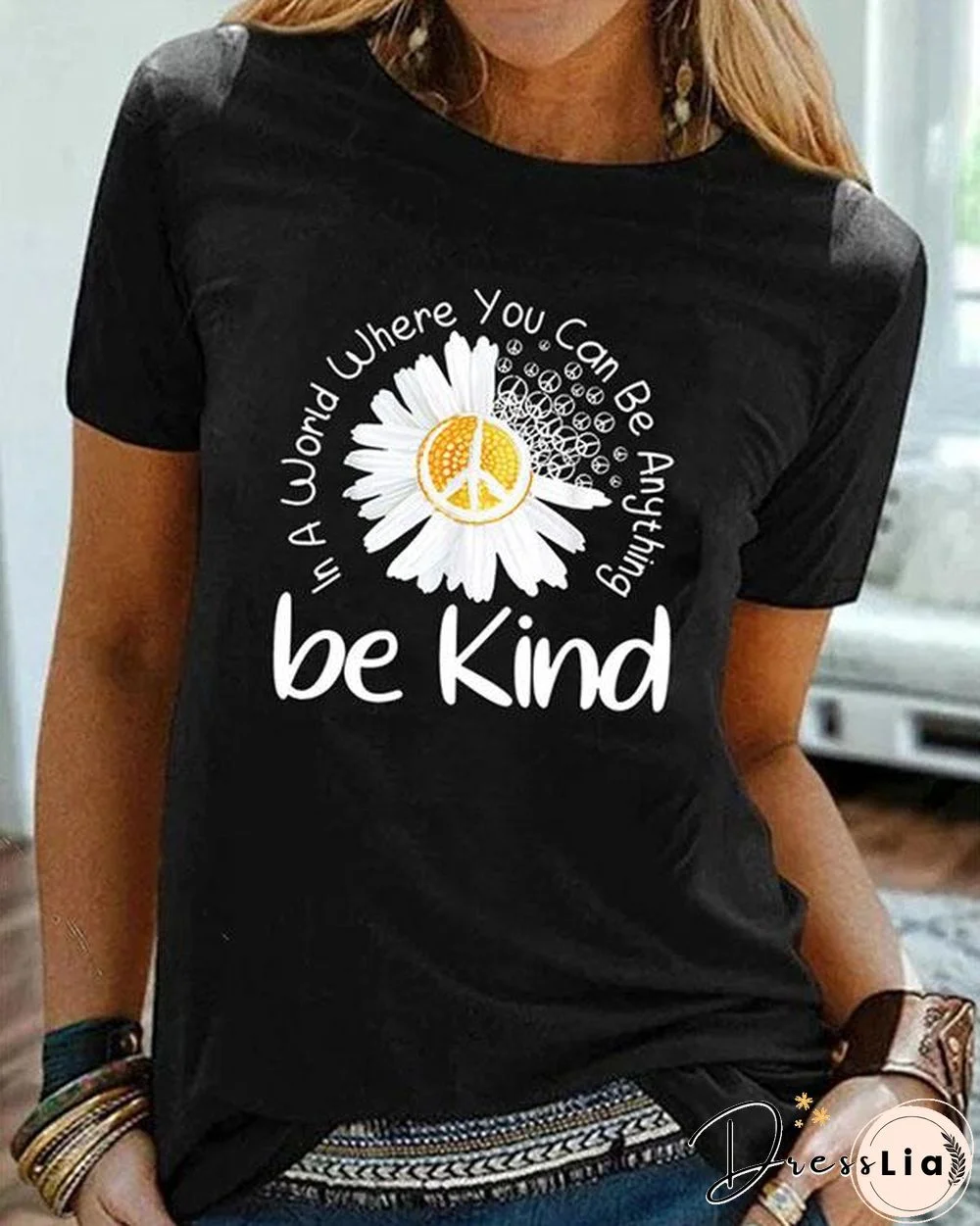 Be Kind Printed Short Sleeve Shirts & Tops