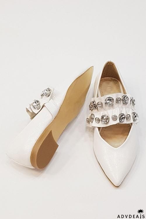 Rhinestone Pointed Flat
