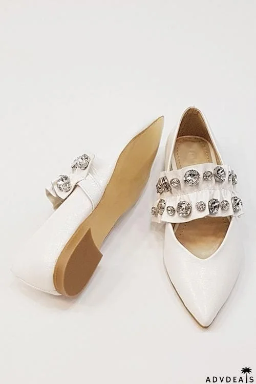 Rhinestone Pointed Flat