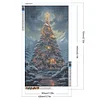 (40*70cm)Snowy Xmas Tree - Full Round Drill Diamond Painting