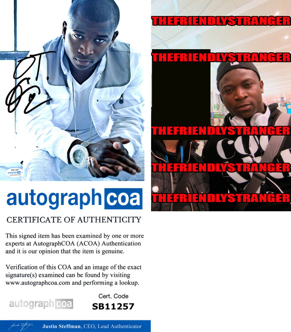 Rapper OT GENASIS signed 8X10 Photo Poster painting c PROOF Push It CUT IT CoCo - ACOA COA