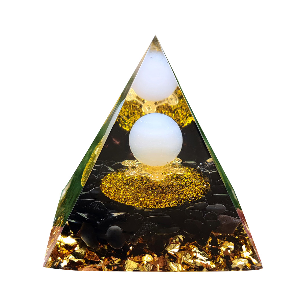 Crystal Energy Generator Pyramid Healing Stone Positive Energy Collect (F)