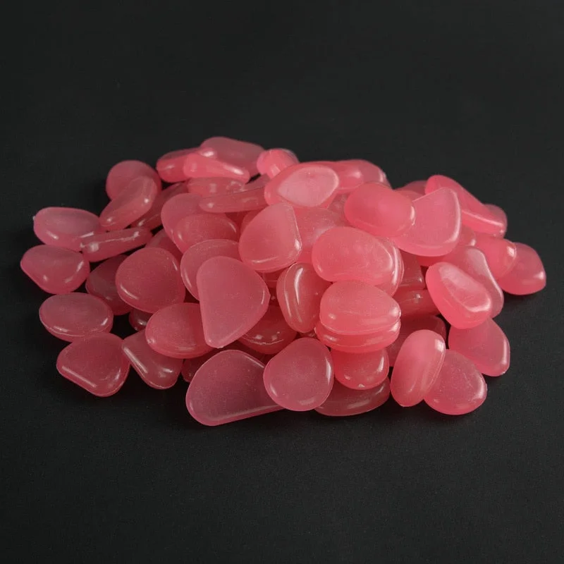 Garden Decor Luminous Stones Glow In Dark Decorative Pebbles Outdoor Fish Tank Decoration Pebble Rocks Aquarium Mix Color H1207
