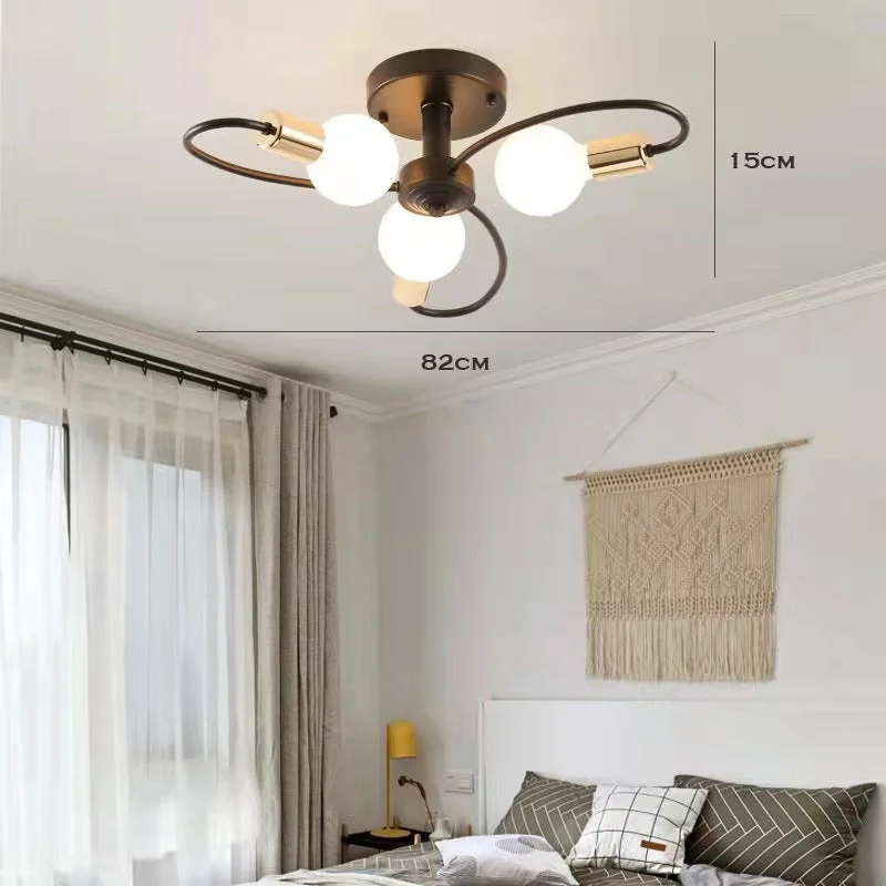 Nordic Chandelier Creative Industrial Style Modern Simple Personality Living Room Lamp Bedroom Restaurant Clothing Store Elbow Ceiling Lamp
