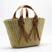 Ejiekang Hot Portable Woven Shoulder Bags Summer Tassel Women's Bag Straw Bag Fashion Beach Bag Summer Basket Bag Big  hand bag woven bag