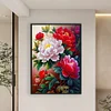 Peony - 9CT Partial Beaded Cross Stitch Kit(50x71cm)