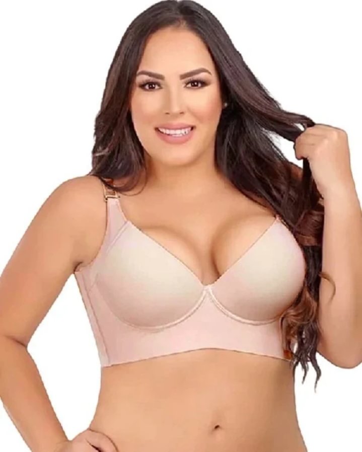 Fashion Deep Cup Bra Hides Back Fat Bra for Women Full Back Coverage Bra  Plus Size Back Smoothing Bra with Shapewear