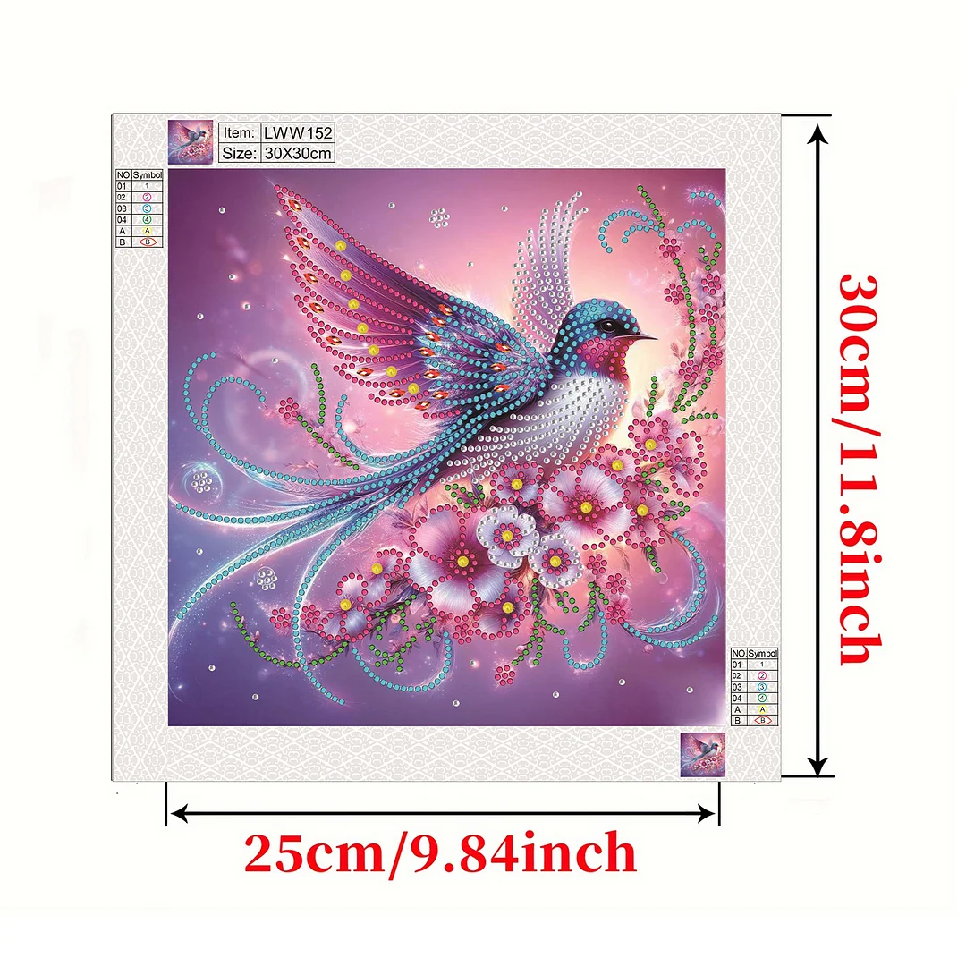 Bluebirds - Partial Special Shaped Drill Diamond Painting Kits (Canvas|30*30cm)