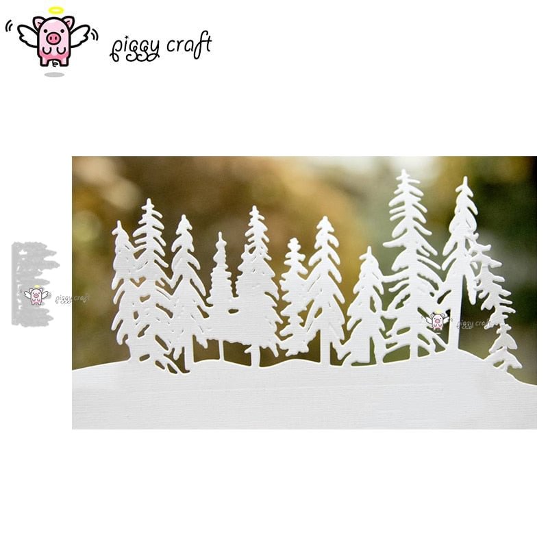 Piggy Craft metal cutting dies cut die mold New Christmas tree group Scrapbook paper craft knife mould blade punch stencils dies