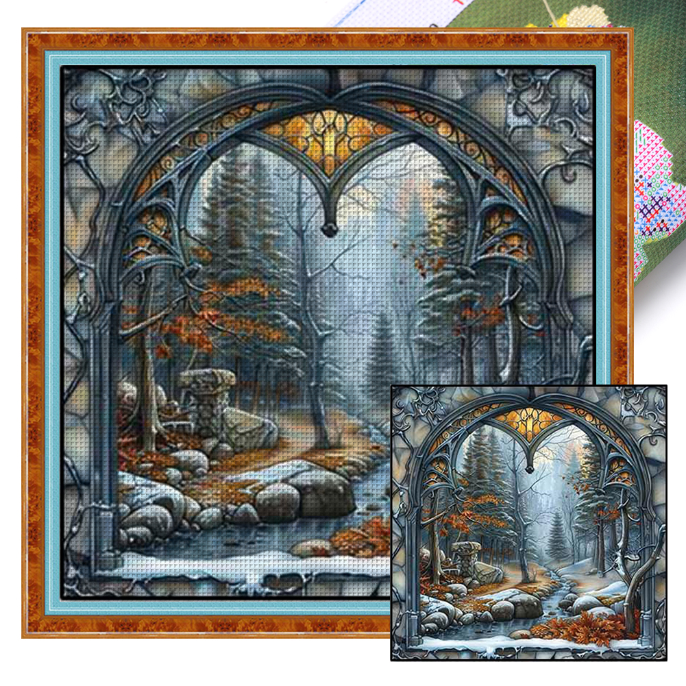 Forest Full 11CT Pre-stamped Canvas(50*50cm) Cross Stitch