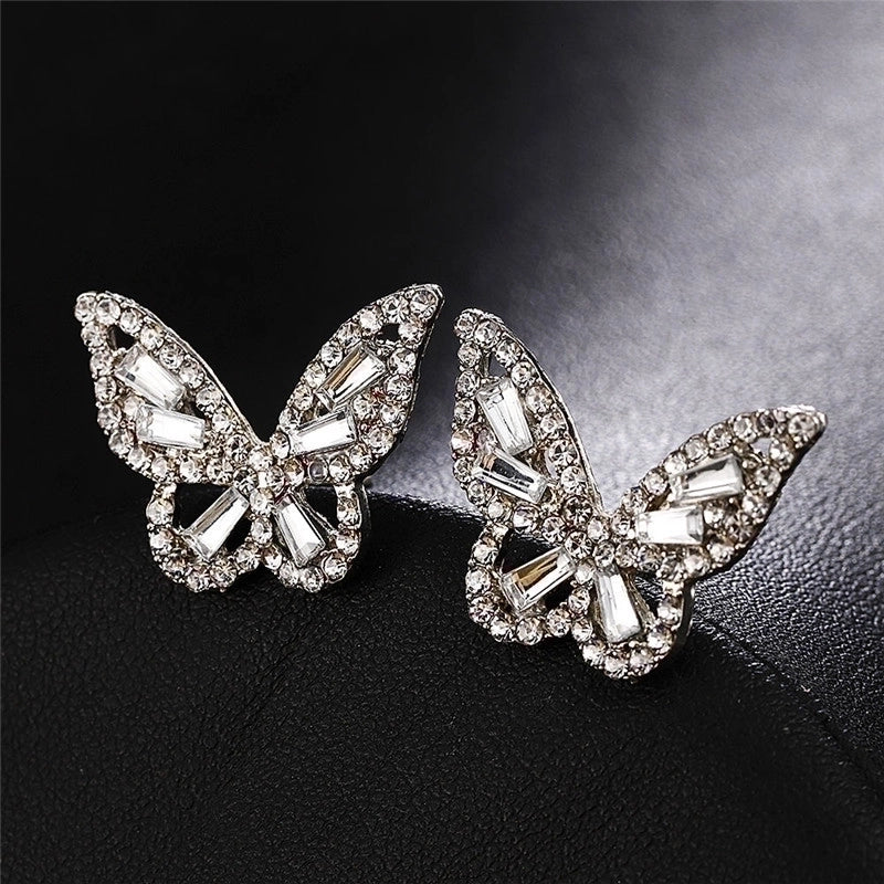 1 Pair Fashion Heart Shape Flower Bow Knot Inlay Copper Alloy Artificial Pearls Zircon Earrings