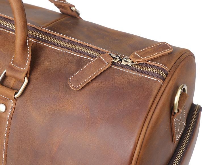 Men's Vintage Handmade Leather Duffle Sports Shoulder Bags