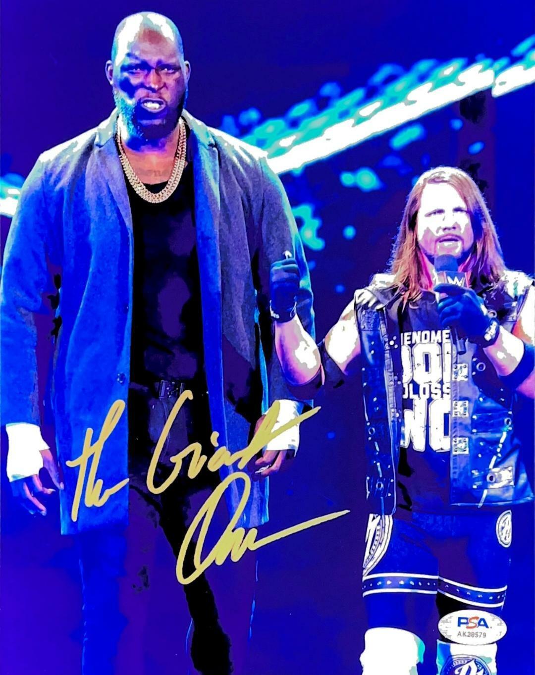 WWE THE GIANT OMOS HAND SIGNED AUTOGRAPHED 8X10 Photo Poster painting WITH PROOF AND PSA COA 17