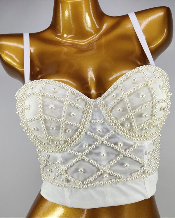 Sexy Solid Pearl Outer Corset