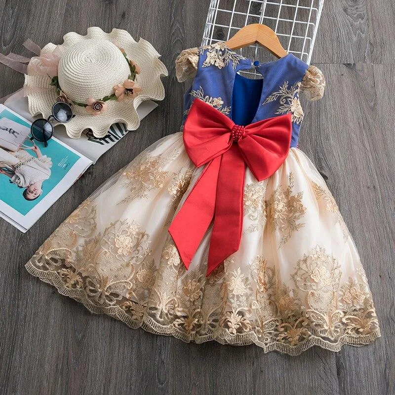 Girls Dress New Year Elegant Princess Dress Kids Dresses For Girl Costume Children Wedding Party Dress 4-10Yrs Vestido Infantil