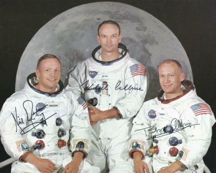 REPRINT NEIL ARMSTRONG - ALDRIN - COLLINS Apollo 11 Astronaut Signed 8x10 Photo Poster painting