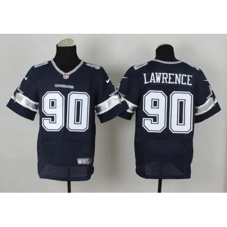 Cowboys #90 Demarcus Lawrence Navy Blue Team Color Men's Stitched NFL Elite Jersey