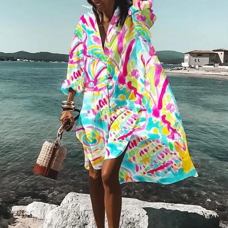 Printed Midi Dress
